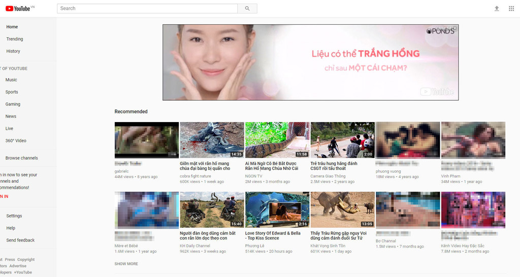 Video xấu, vô bổ tràn ngập YouTube.